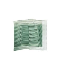 Earth Glass Square Plate Green